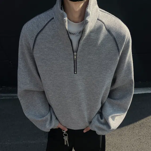 悍戈 美式复古半拉链宽松休闲多场景适用上衣卫衣 男女同款