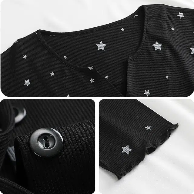 顶瓜瓜 星星满印甜美风休闲舒适家居服睡衣套装 女款