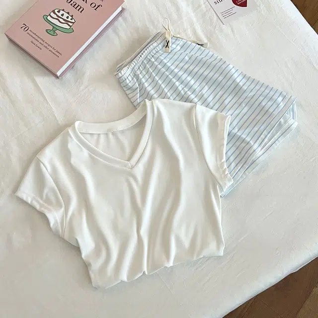 顶瓜瓜 夏季女透气简约休闲设计亲肤舒适面料宽松家居服睡衣套装 女款