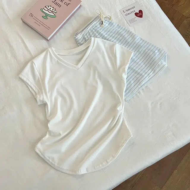 顶瓜瓜 夏季女透气简约休闲设计亲肤舒适面料宽松家居服睡衣套装 女款