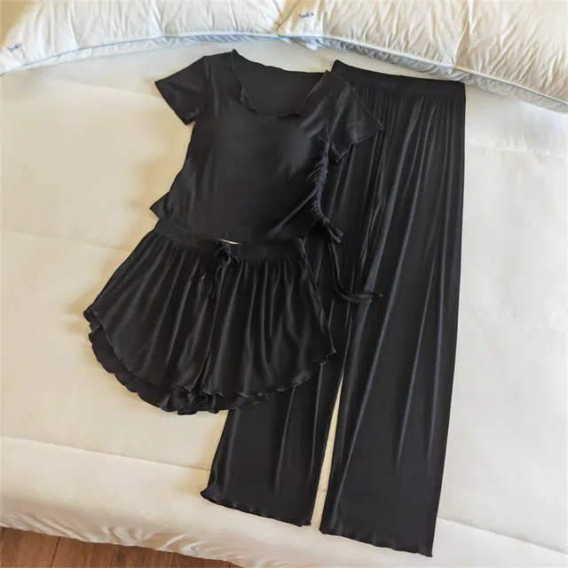 顶瓜瓜 夏季女透气舒适休闲宽松时尚家居服睡衣套装 女款