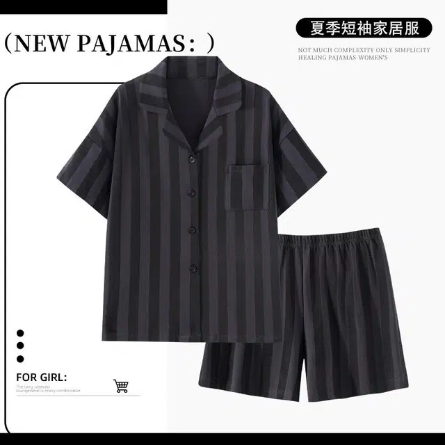 顶瓜瓜 渐变色简约舒适可外穿家居服睡衣套装 女款