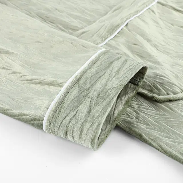 顶瓜瓜 纯色翻领时尚简约风德绒加厚保暖休闲舒适家居服冬季睡衣套装 女款