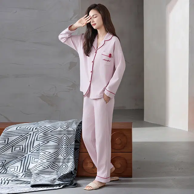 顶瓜瓜 云感轻柔纯棉棉料简约舒适无束缚可外穿家居服睡衣套装 男女同款