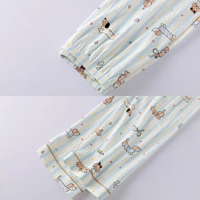 顶瓜瓜 夏季女透气舒适简约宽松休闲家居服睡衣套装 女款