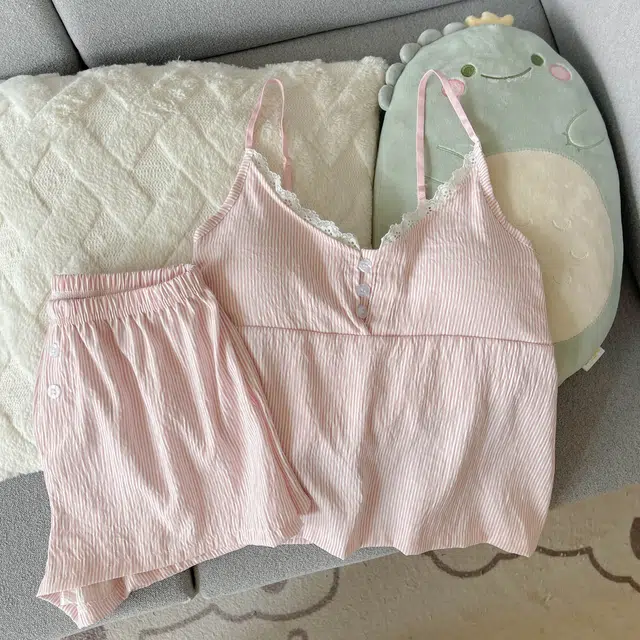 顶瓜瓜 夏季女透气简约休闲亲肤舒适时尚吊带家居服睡衣套装 女款