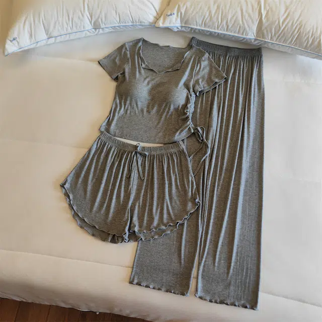 顶瓜瓜 夏季女舒适休闲宽松设计时尚家居服睡衣套装 女款