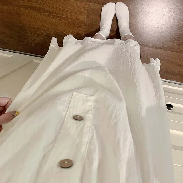 顶瓜瓜 云朵棉带胸垫性感吊带长裙可爱甜美简约舒适家居服夏季睡裙 女款