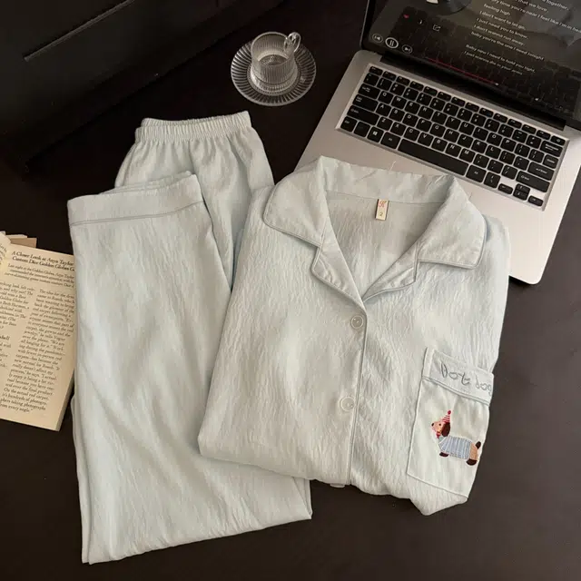 顶瓜瓜 夏季女透气舒适休闲简约宽松款式家居服睡衣套装 女款