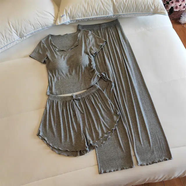 顶瓜瓜 夏季女舒适休闲宽松设计时尚家居服睡衣套装 女款