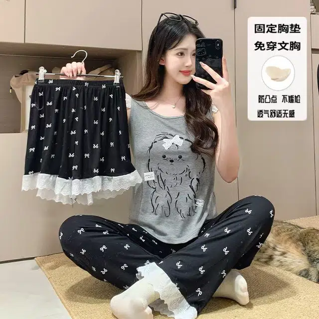 顶瓜瓜 家居休闲舒适亲肤面料可外穿服睡衣礼盒 女款