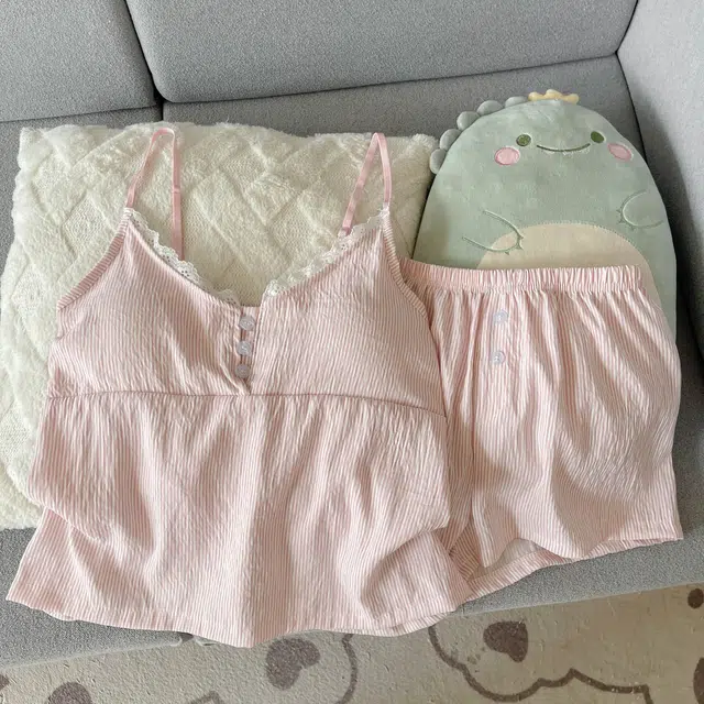 顶瓜瓜 夏季女透气简约休闲亲肤舒适时尚吊带家居服睡衣套装 女款