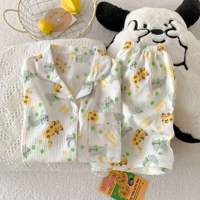 顶瓜瓜 休闲舒适简约图案可外穿家居服睡衣礼盒 女款