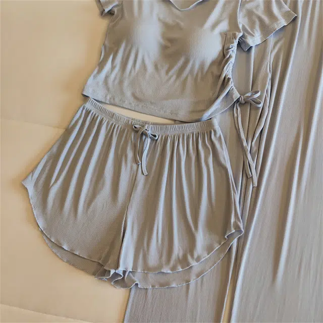 顶瓜瓜 夏季女舒适休闲宽松时尚家居服睡衣套装 女款