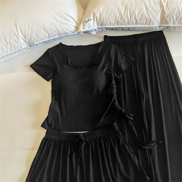 顶瓜瓜 夏季女透气舒适休闲宽松时尚家居服睡衣套装 女款