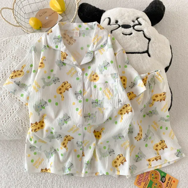 顶瓜瓜 休闲舒适简约图案可外穿家居服睡衣礼盒 女款