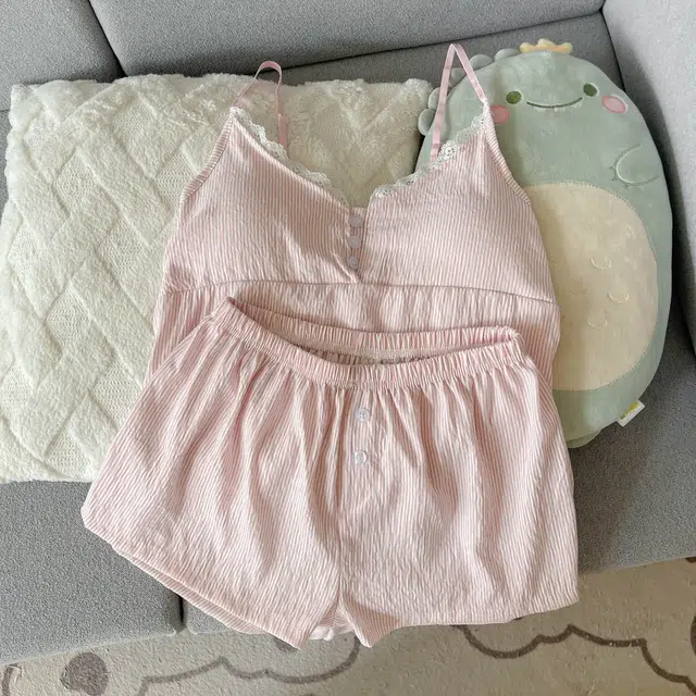 顶瓜瓜 夏季女透气简约休闲亲肤舒适时尚吊带家居服睡衣套装 女款