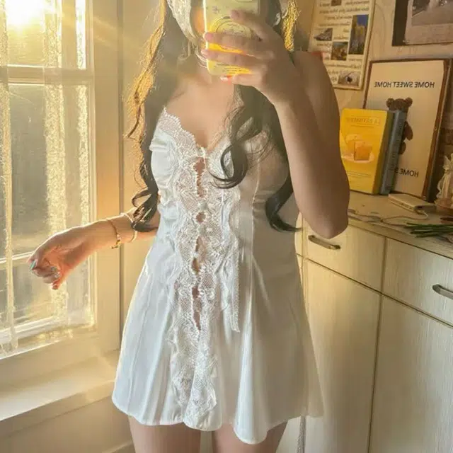 顶瓜瓜 夏季女纯欲设计优雅气质性感吊带家居服睡裙 女款