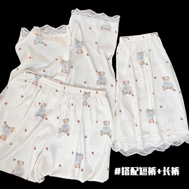 顶瓜瓜 夏季女透气轻盈舒适亲肤面料家居服睡衣套装 女款