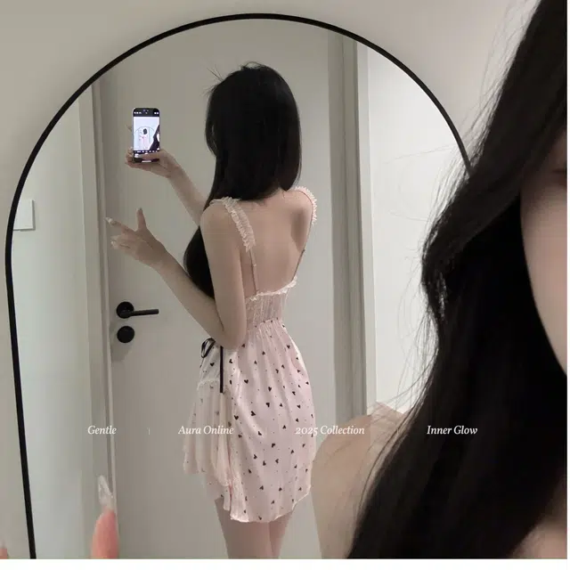 顶瓜瓜 透气舒适亲肤休闲简约设计无袖吊带家居服睡裙 女款