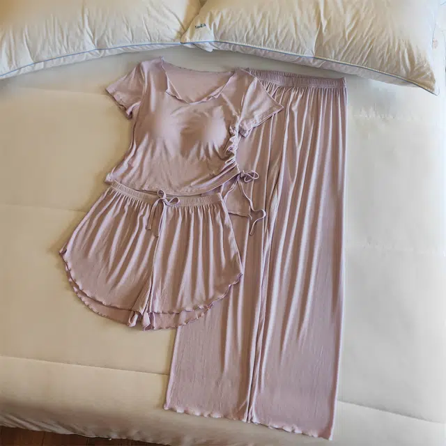 顶瓜瓜 夏季女舒适休闲宽松款式时尚家居服睡衣套装 女款