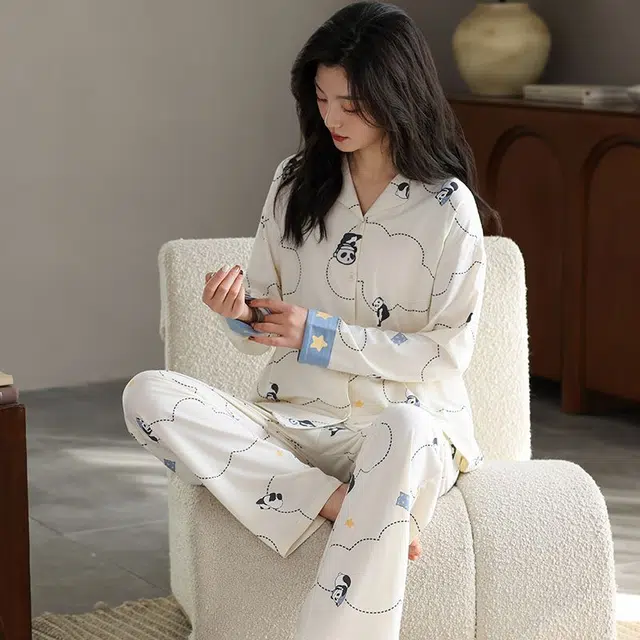 顶瓜瓜 夏季女休闲亲肤设计简约款式家居服睡衣套装 女款