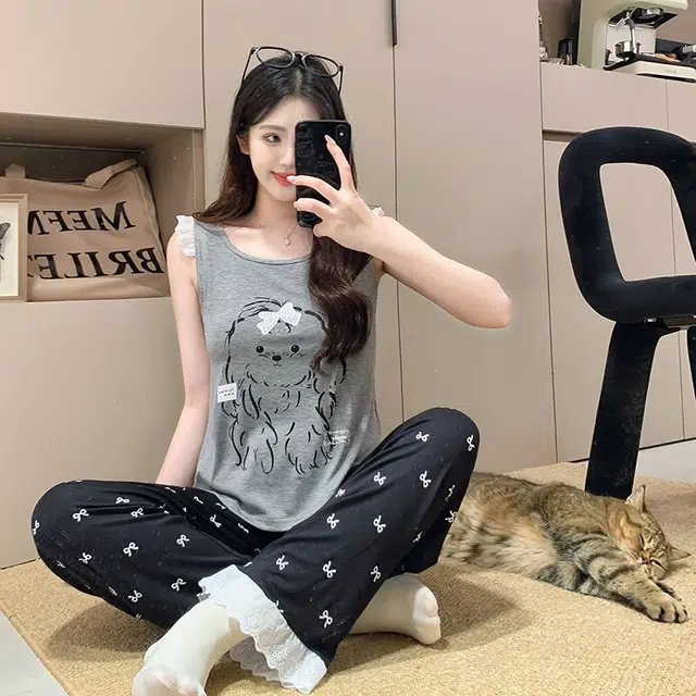 顶瓜瓜 家居休闲舒适亲肤面料可外穿服睡衣礼盒 女款