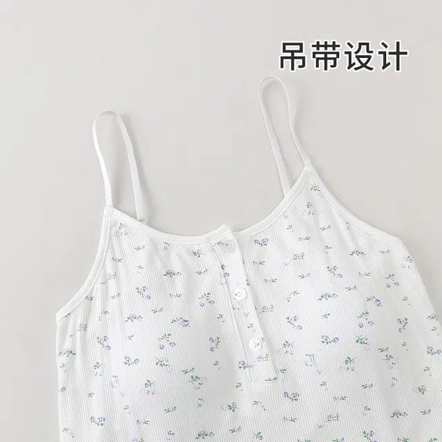 顶瓜瓜 夏季女吊带休闲舒适清爽款式家居服睡衣礼盒 女款