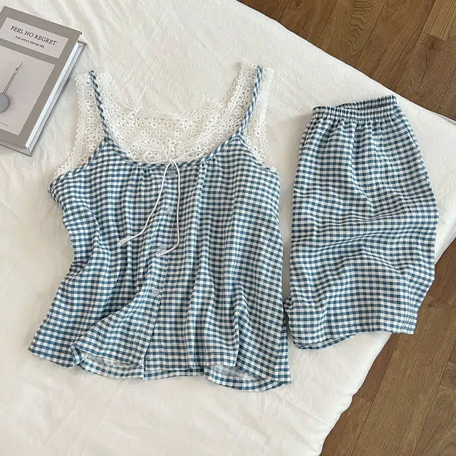 顶瓜瓜 夏季女简约休闲设计家居服睡衣套装 女款