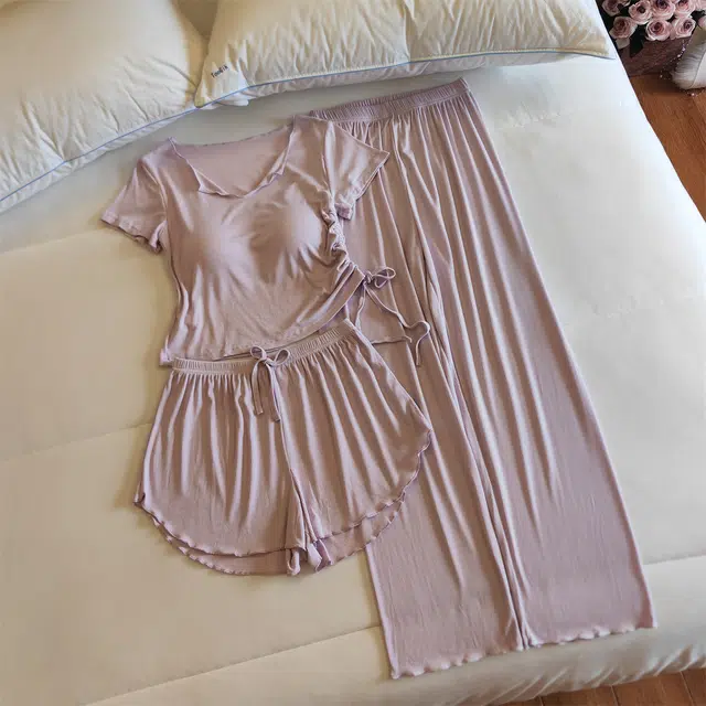 顶瓜瓜 夏季女舒适休闲宽松款式时尚家居服睡衣套装 女款