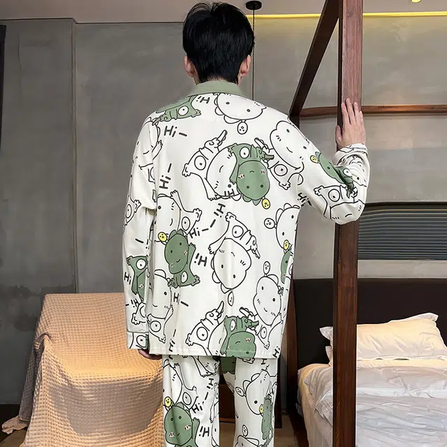 顶瓜瓜 家居男舒适面料时尚设计休闲服睡衣套装 男款