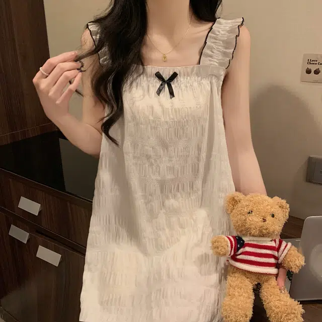 顶瓜瓜 夏季女时尚透气舒适简约设计家居服睡裙 女款