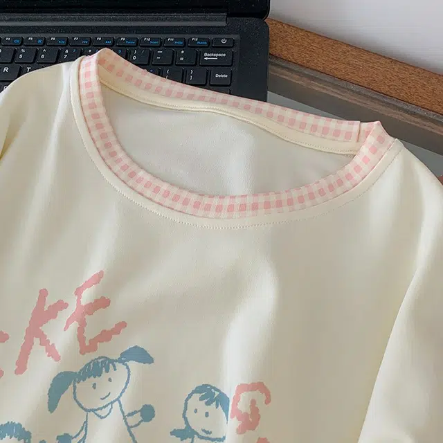 顶瓜瓜 夏季女简约休闲文字印花家居服睡衣礼盒 女款