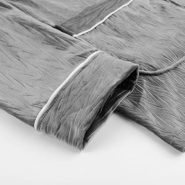 顶瓜瓜 冬季德绒加厚保暖纯色翻领休闲舒适家居服睡衣套装 女款