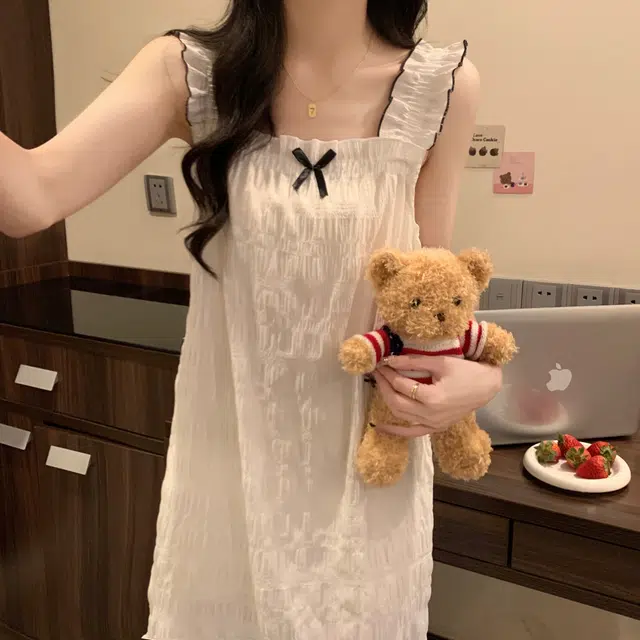 顶瓜瓜 夏季女时尚透气舒适简约设计家居服睡裙 女款