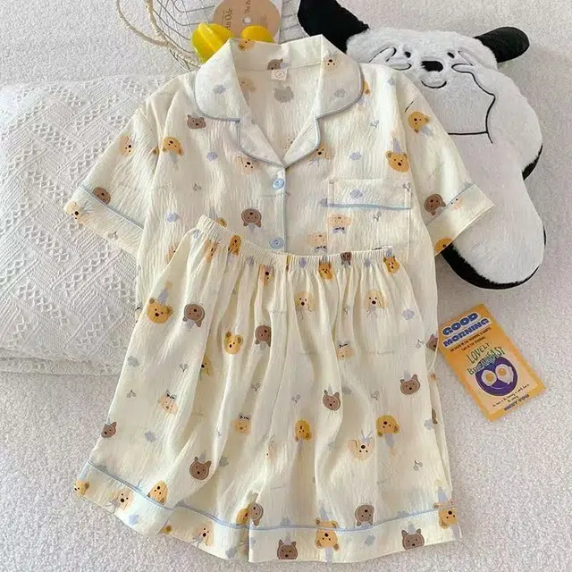 顶瓜瓜 家居休闲舒适简约卡通小狗印花服睡衣礼盒 女款