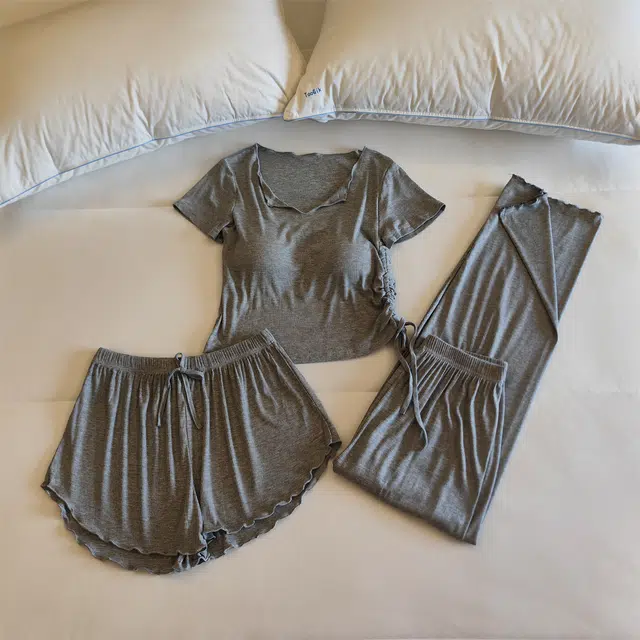 顶瓜瓜 夏季女舒适休闲宽松设计时尚家居服睡衣套装 女款