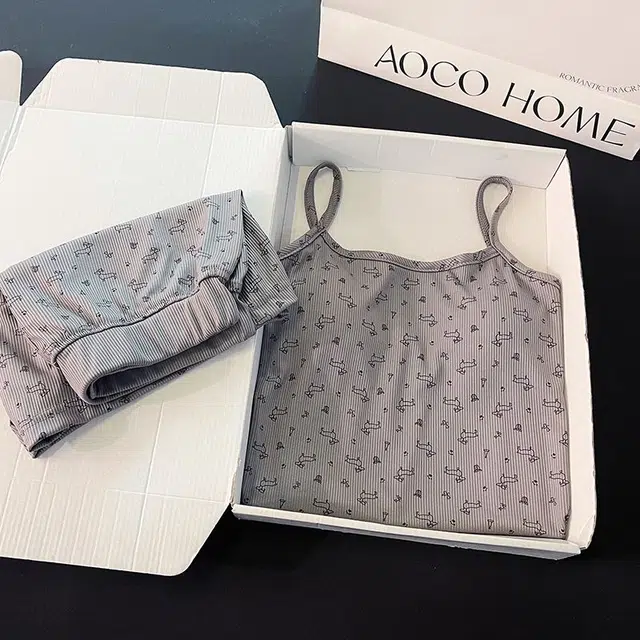 顶瓜瓜 夏季女透气简约休闲亲肤舒适面料家居服睡衣套装 女款