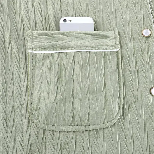 顶瓜瓜 纯色翻领时尚简约风德绒加厚保暖休闲舒适家居服冬季睡衣套装 女款