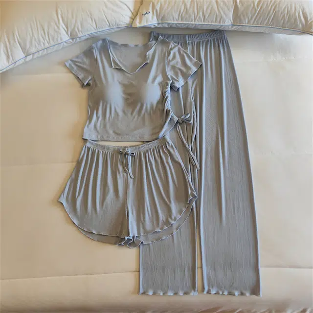 顶瓜瓜 夏季女舒适休闲宽松时尚家居服睡衣套装 女款