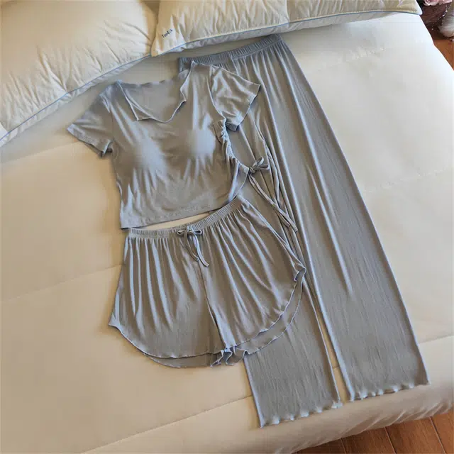 顶瓜瓜 夏季女舒适休闲宽松时尚家居服睡衣套装 女款