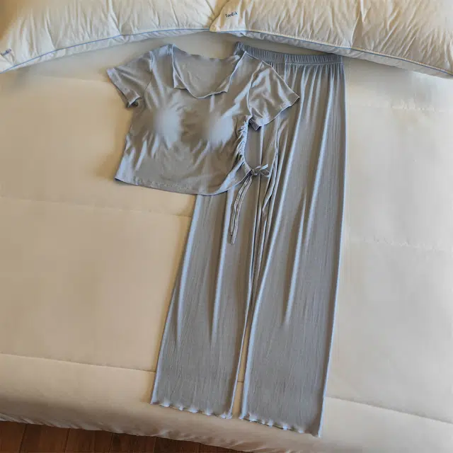 顶瓜瓜 带胸垫夏季女透气舒适休闲宽松设计家居服睡衣套装 女款