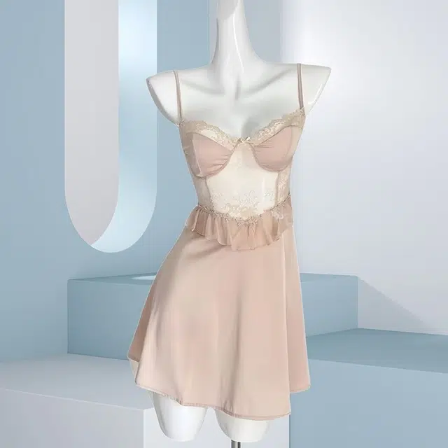 顶瓜瓜 夏季女简约舒适性感家居服睡裙 女款