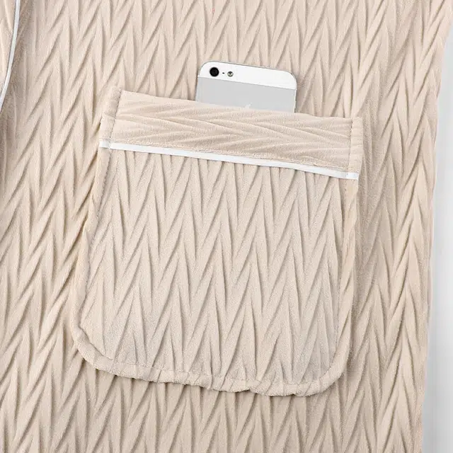 顶瓜瓜 德绒加厚保暖纯色翻领休闲舒适家居服冬季睡衣套装 女款