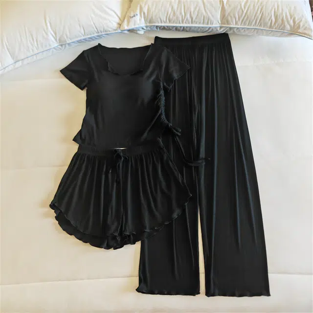 顶瓜瓜 夏季女透气舒适休闲宽松时尚家居服睡衣套装 女款