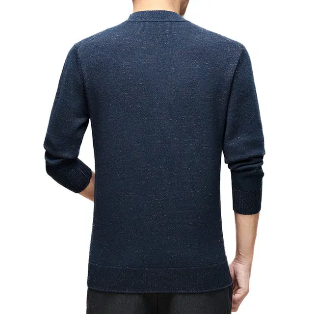 比利斯山羊 纯色圆领厚款毛衣 男款
