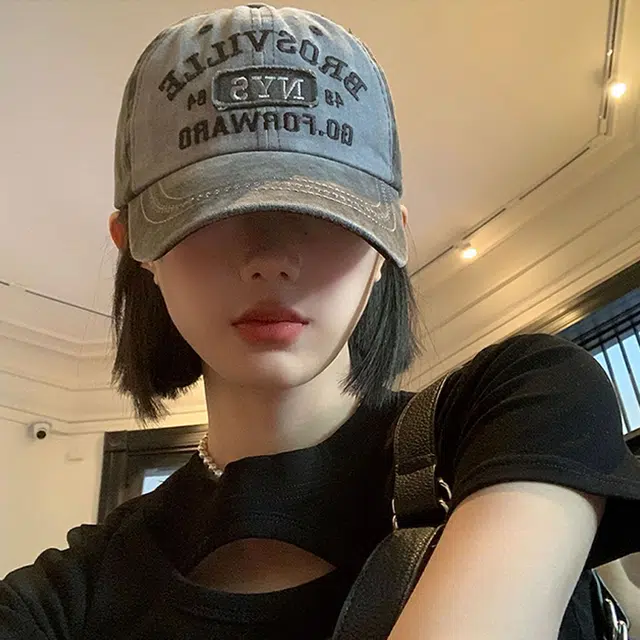 俞兆林 美式复古拼色刺绣字母户外个性时尚潮流学生遮阳 棉 鸭舌帽 男女同款情侣款