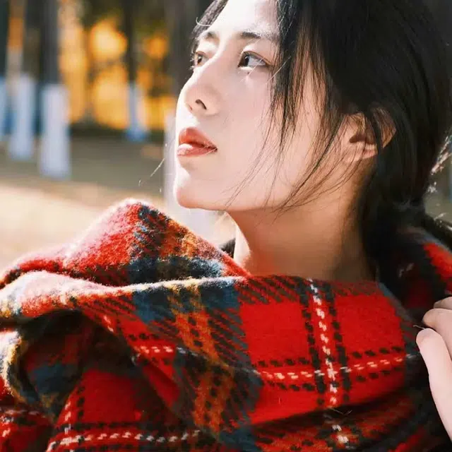 俞兆林  韩系秋冬英伦风圣诞格子保暖百搭 绒线围巾 男女同款情侣款