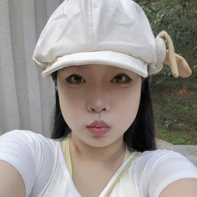 俞兆林 日系甜妹爱心蓓蕾帽夏季百搭大头围显脸小薄款透气画家帽 涤纶 贝雷帽 女款