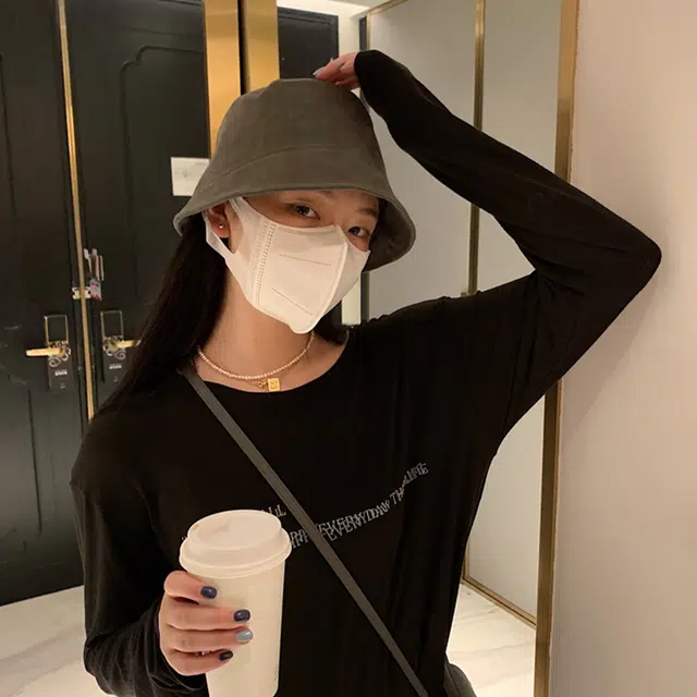 俞兆林 日系素颜遮脸纯色休闲百搭洋气不想说话高冷风盆帽户外出行防晒遮阳大头围显脸小水桶帽 聚酯纤维 渔夫帽 男女同款情侣款